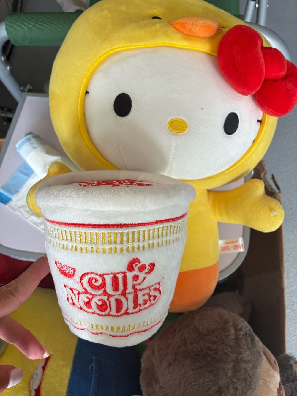 Kidrobot x Sanrio Hello Kitty Nissin Cup Noodles Chicken Costume Plush